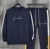 2 Pcs Men's Fleece Plain Track Suit