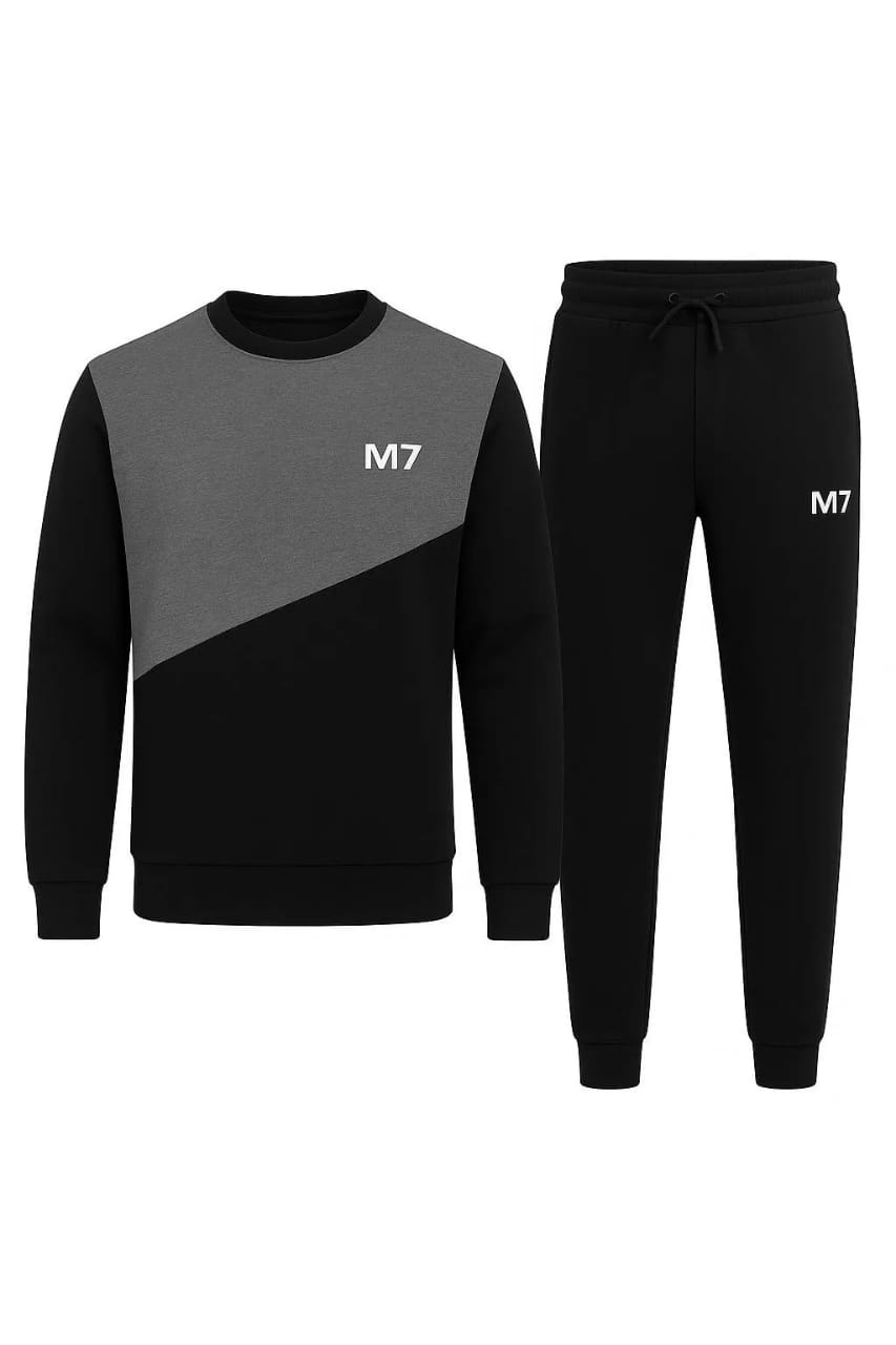 2Pcs Mens Fleece Printed Track Suit