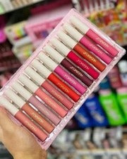 High Pigmented Velvet Gloss Lip Gloss - 6 Pcs Multicolor Collection