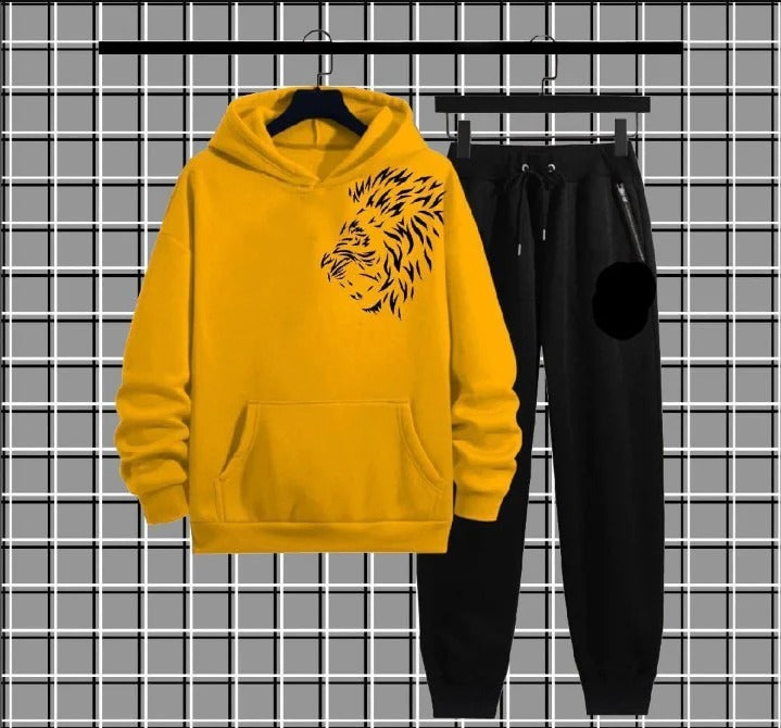 Men's 2 Pcs Fleece Graphic Sublimation Hoodie Track Suit