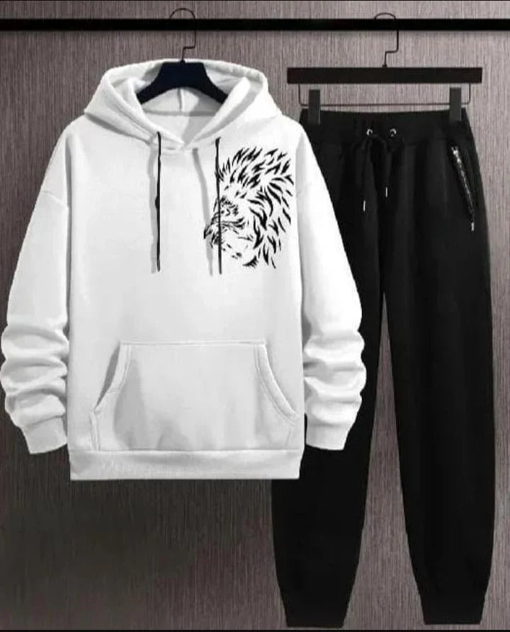 Men's 2 Pcs Fleece Graphic Sublimation Hoodie Track Suit