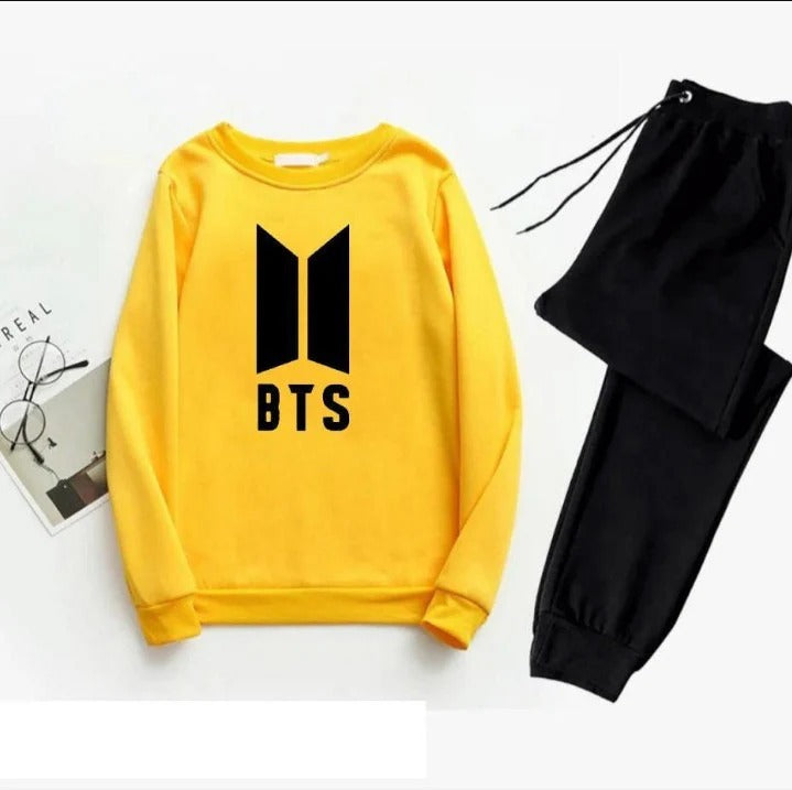 Men's Printed Polyester Track Suit - 2 Pcs Set (Sweatshirt & Trouser)