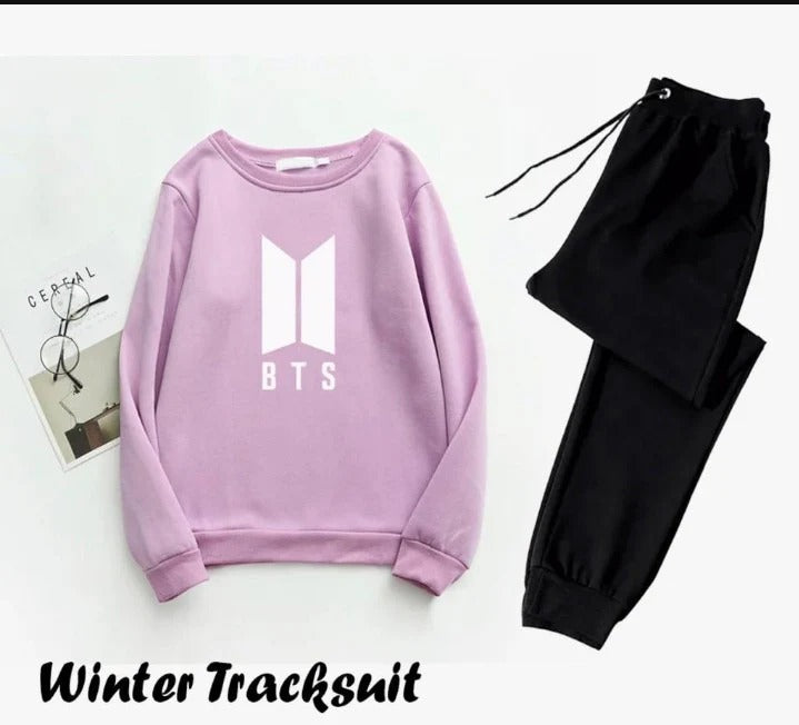 Men's Printed Polyester Track Suit - 2 Pcs Set (Sweatshirt & Trouser)