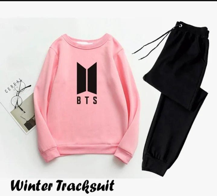 Men's Printed Polyester Track Suit - 2 Pcs Set (Sweatshirt & Trouser)