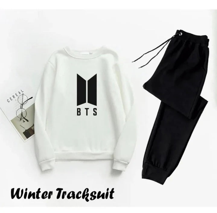 Men's Printed Polyester Track Suit - 2 Pcs Set (Sweatshirt & Trouser)