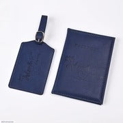 2024 PU Leather Embossed Brave Adventure Passport Holder Luggage Tag Ticket Clip Set Urban Simple Style Unisex Daily Match