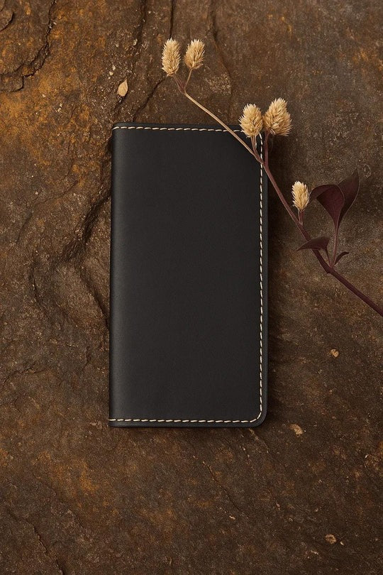 Rustic Dark Brown Lader Card/Passport Holder